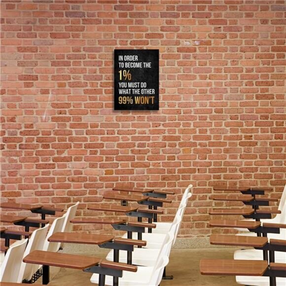 Inspirational Wall Art Framed Canvas 12 x 16 in (IN ORDER TO BECOME THE 1%) - Picture 5 of 7